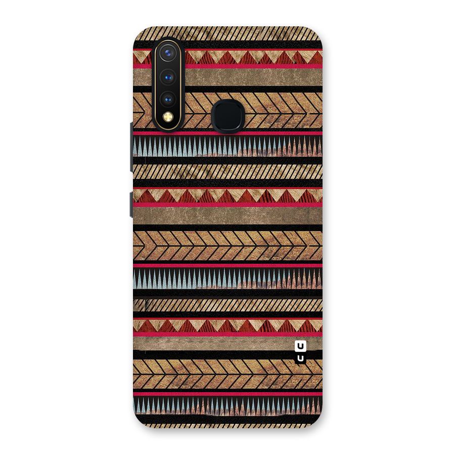 Red Indie Pattern Back Case for Vivo Y19