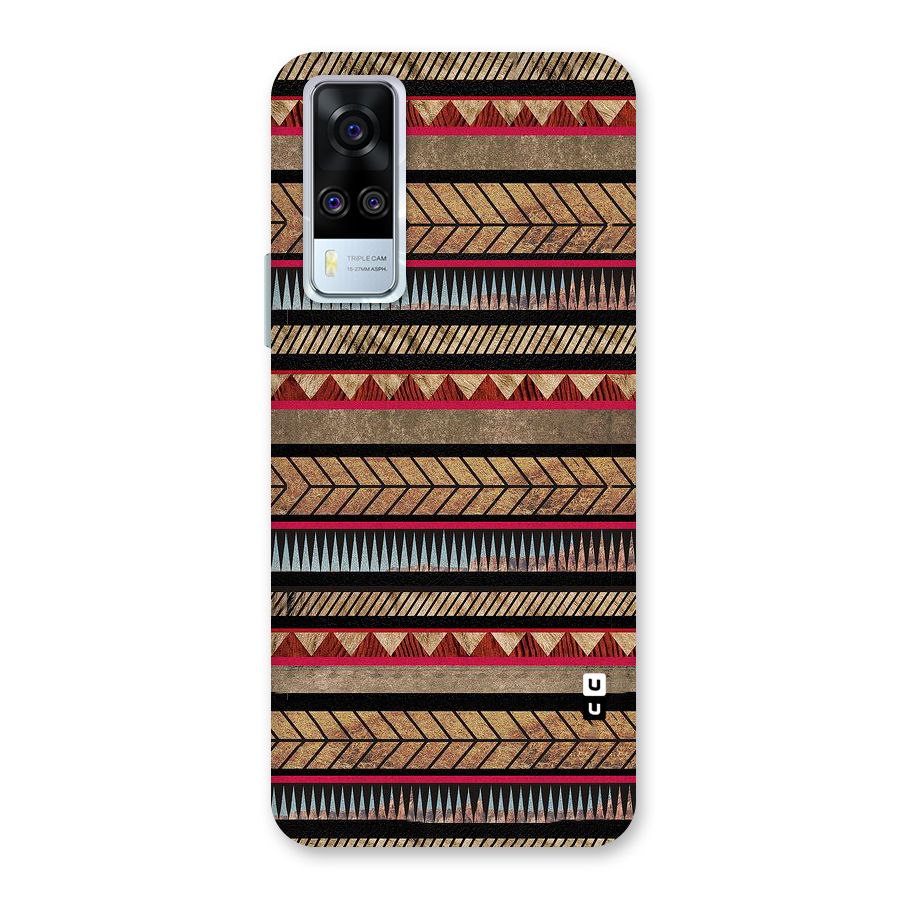 Red Indie Pattern Back Case for Vivo Y31