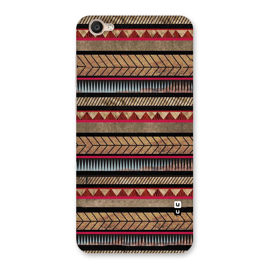 Red Indie Pattern Back Case for Vivo Y55L