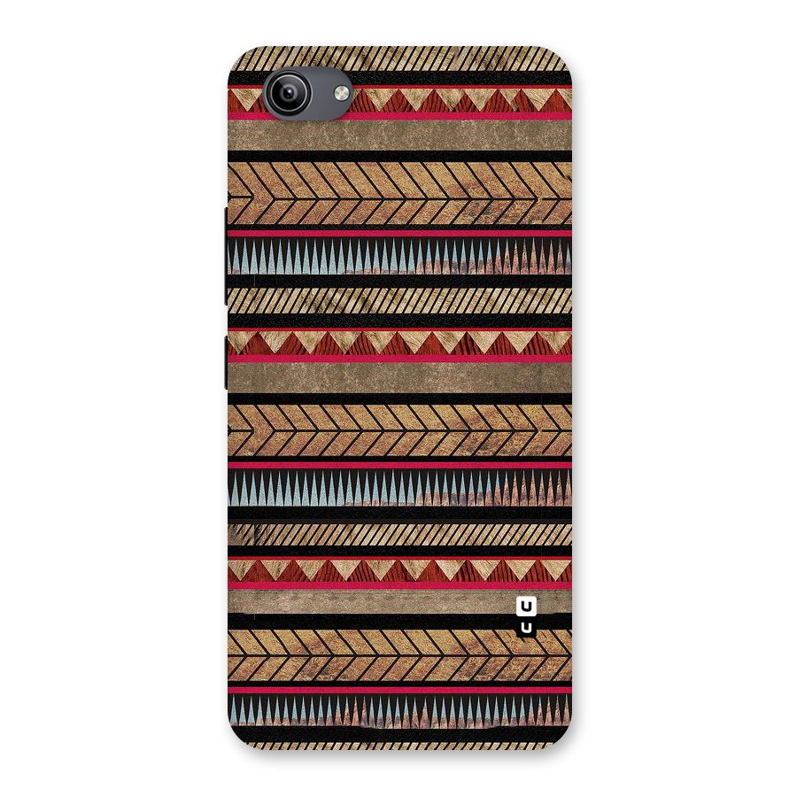 Red Indie Pattern Back Case for Vivo Y81i