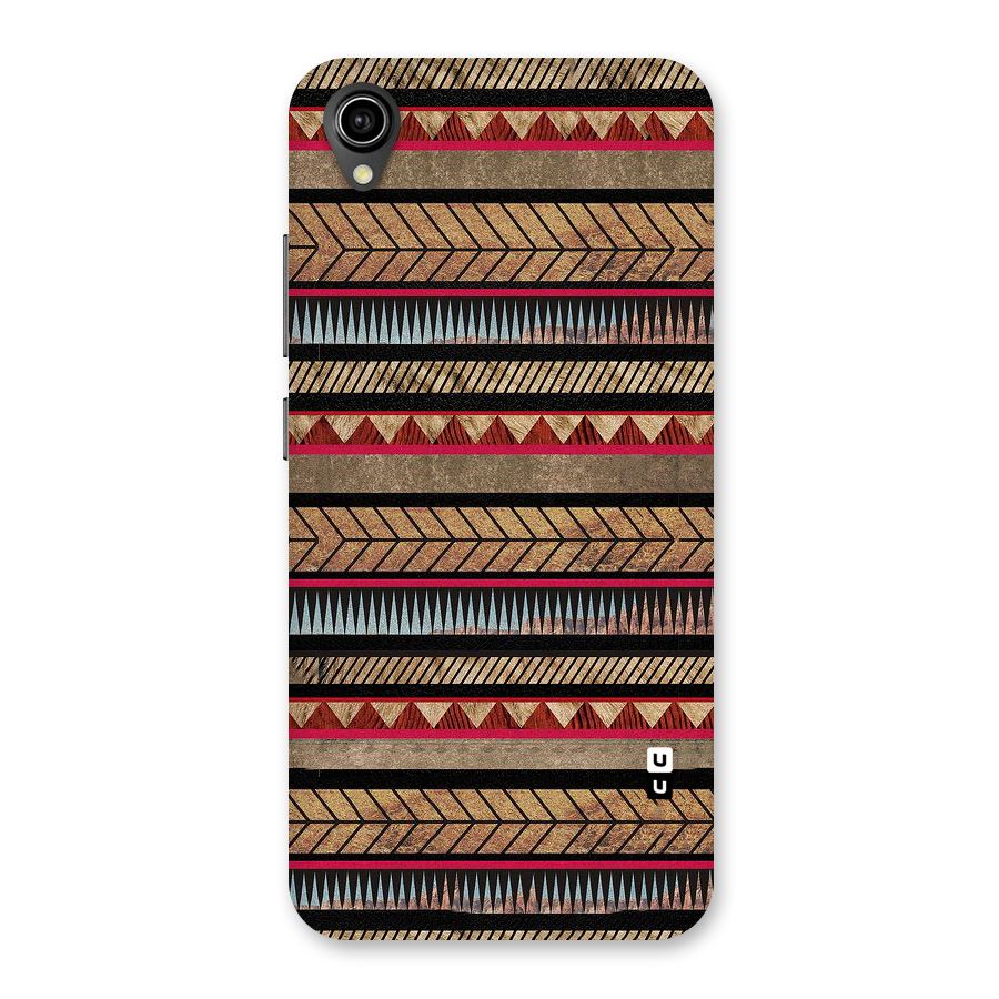 Red Indie Pattern Back Case for Vivo Y91i