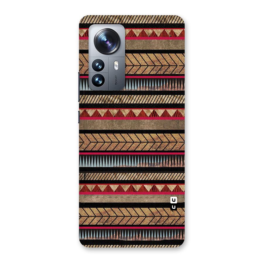 Red Indie Pattern Back Case for Xiaomi 12 Pro