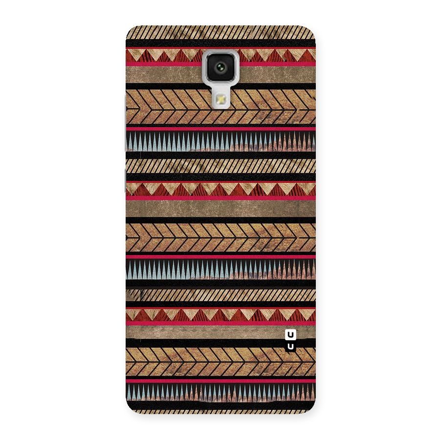 Red Indie Pattern Back Case for Xiaomi Mi 4