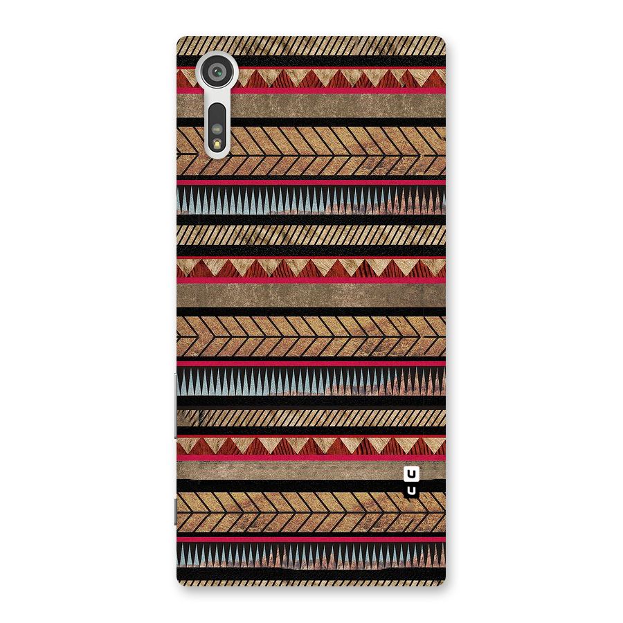 Red Indie Pattern Back Case for Xperia XZ