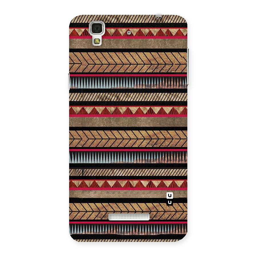 Red Indie Pattern Back Case for Yu Yureka