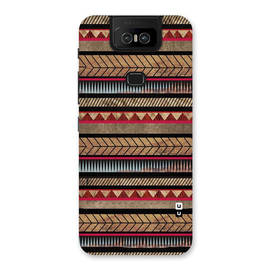 Red Indie Pattern Back Case for Zenfone 6z