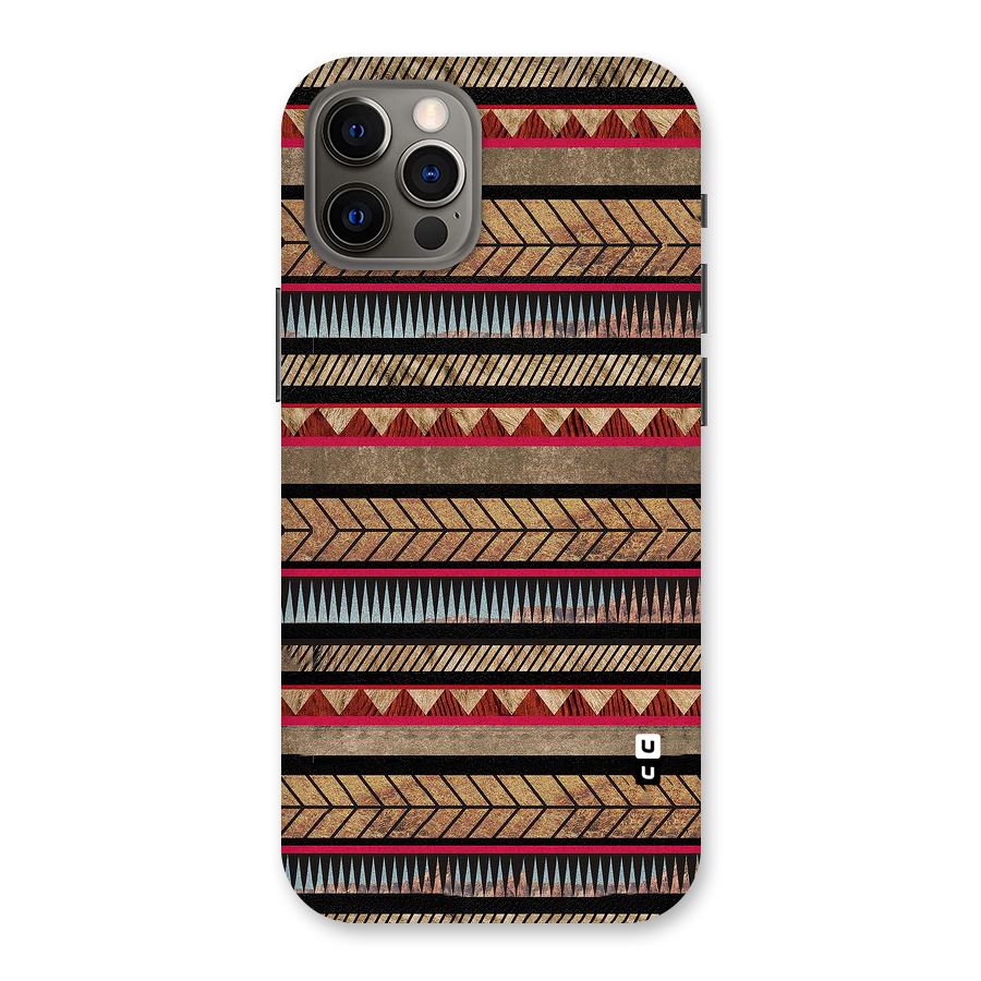 Red Indie Pattern Back Case for iPhone 12 Pro