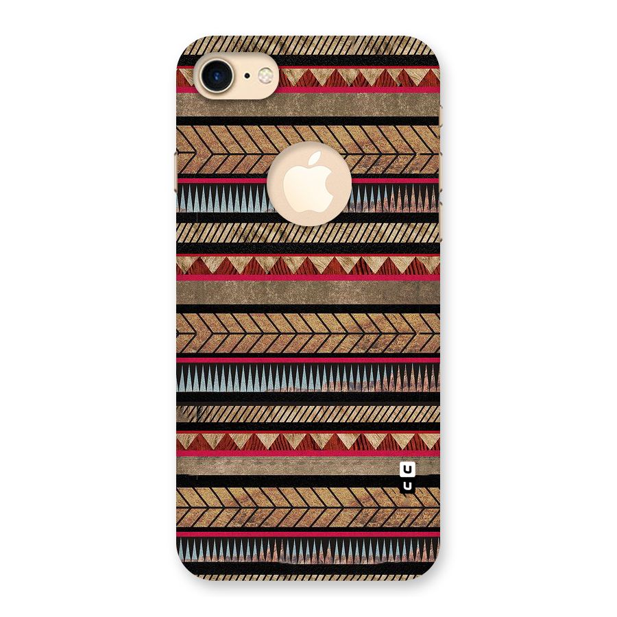 Red Indie Pattern Back Case for iPhone 7 Logo Cut