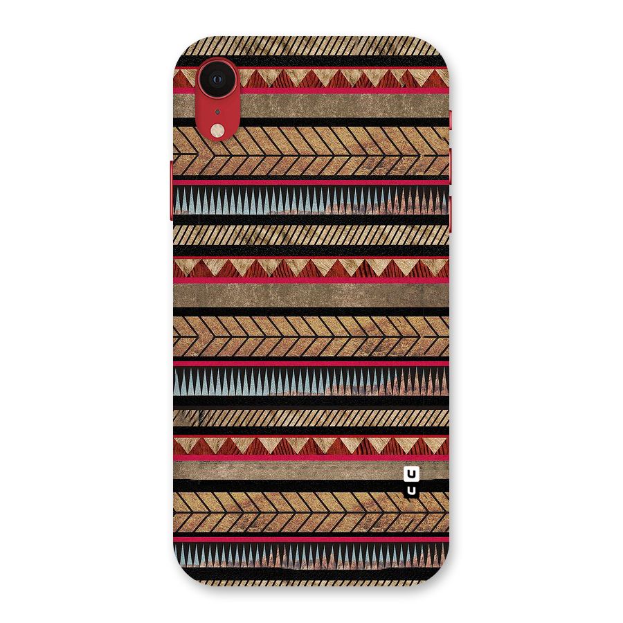 Red Indie Pattern Back Case for iPhone XR