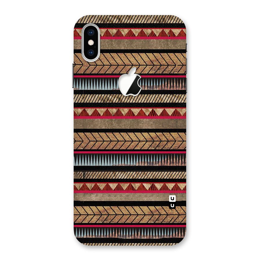 Red Indie Pattern Back Case for iPhone XS Max Apple Cut