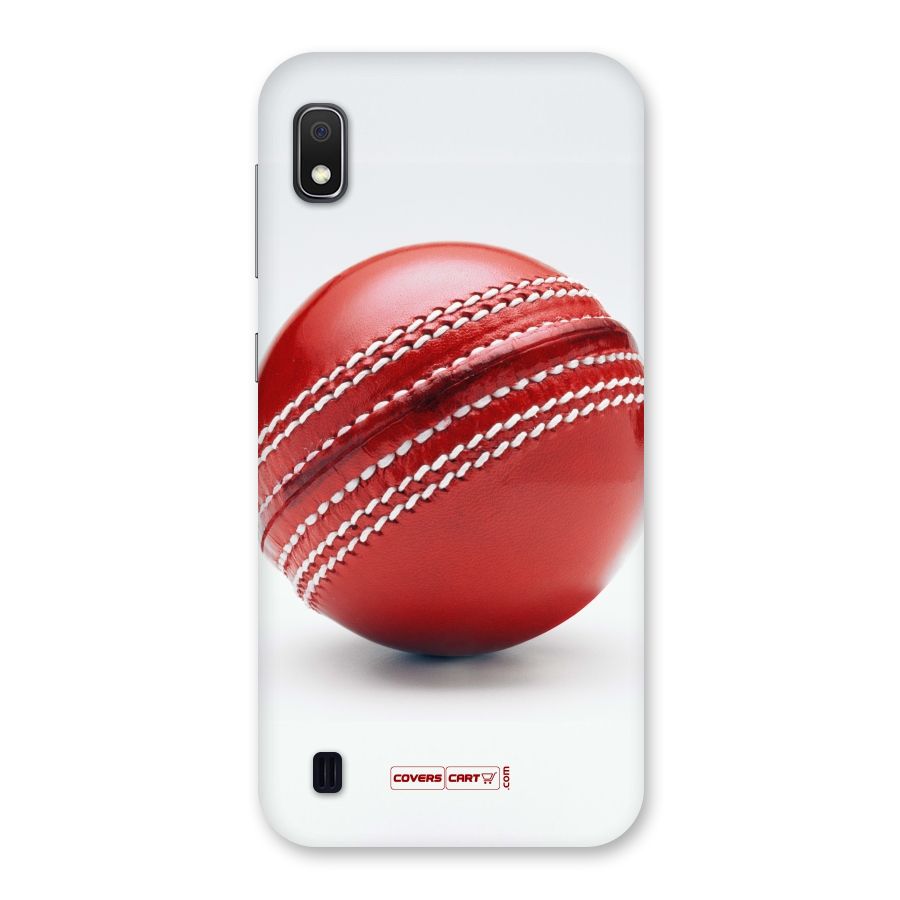 Red International Cricket Ball Back Case for Galaxy A10