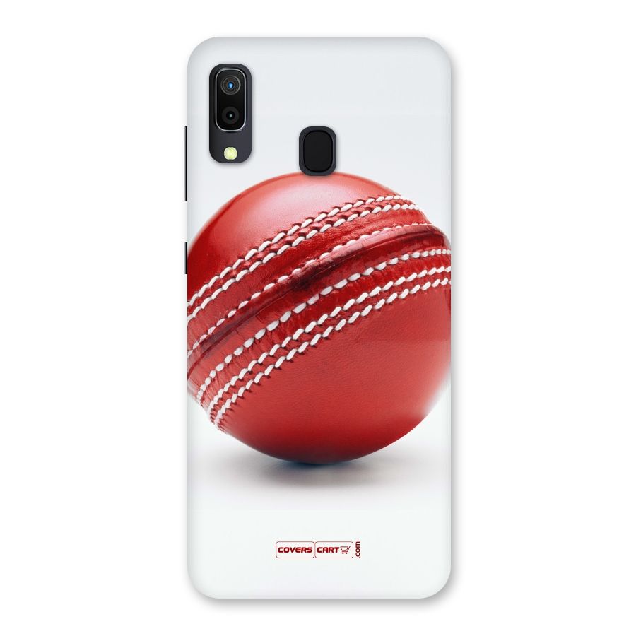 Red International Cricket Ball Back Case for Galaxy A20