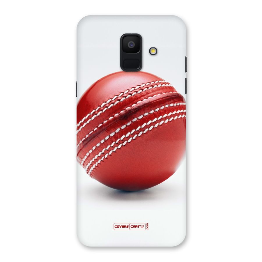 Red International Cricket Ball Back Case for Galaxy A6 (2018)