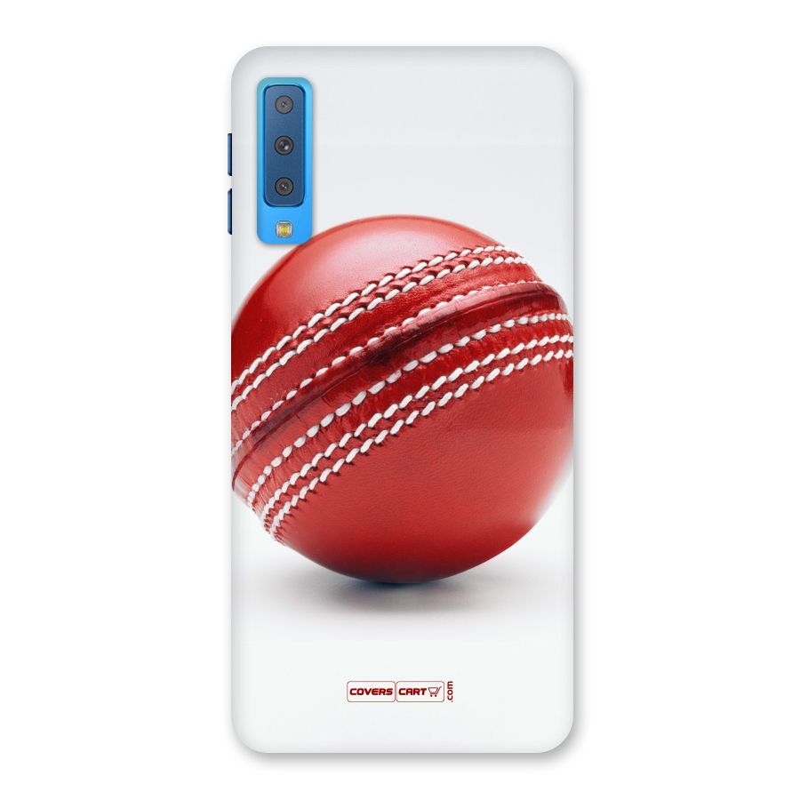 Red International Cricket Ball Back Case for Galaxy A7 (2018)