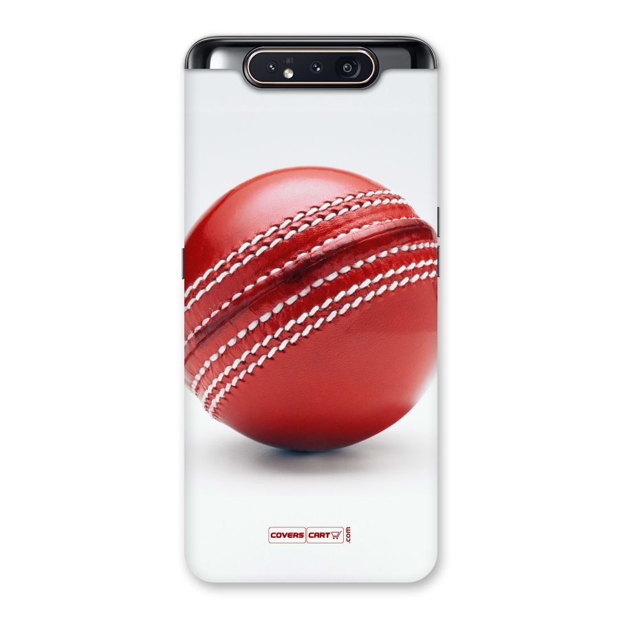 Red International Cricket Ball Back Case for Galaxy A80