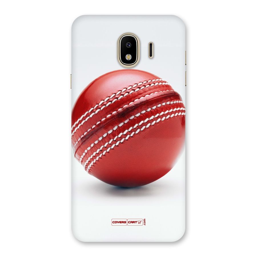 Red International Cricket Ball Back Case for Galaxy J4