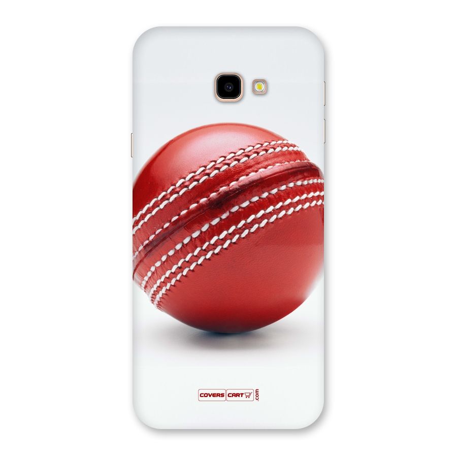 Red International Cricket Ball Back Case for Galaxy J4 Plus