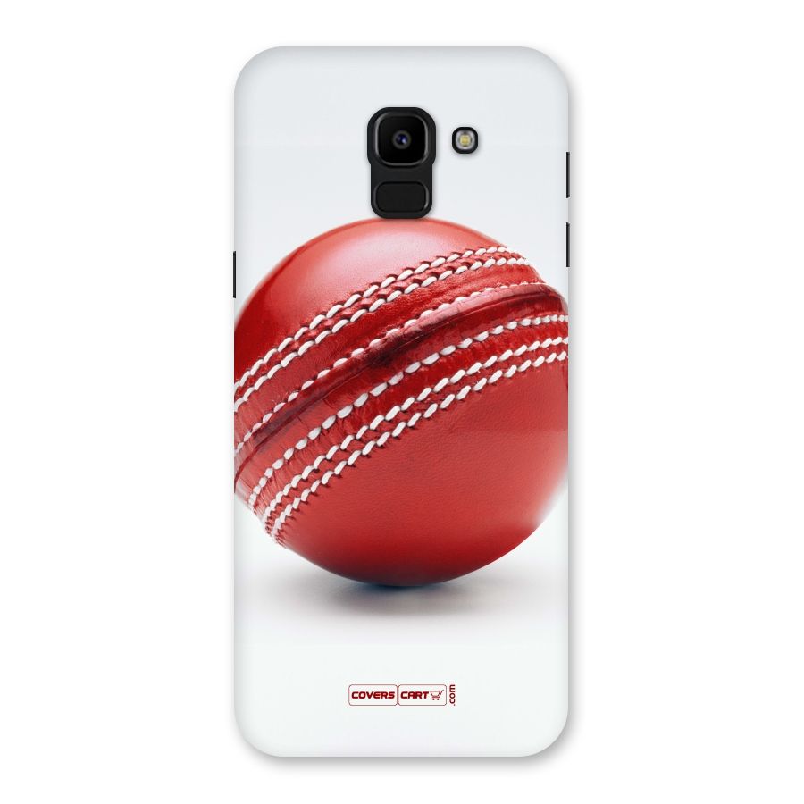 Red International Cricket Ball Back Case for Galaxy J6