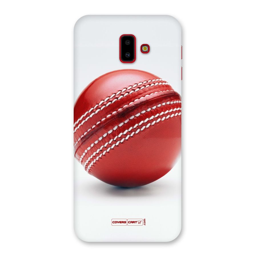 Red International Cricket Ball Back Case for Galaxy J6 Plus