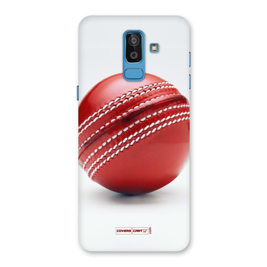 Red International Cricket Ball Back Case for Galaxy J8