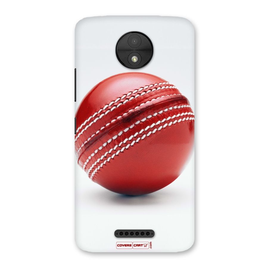Red International Cricket Ball Back Case for Moto C