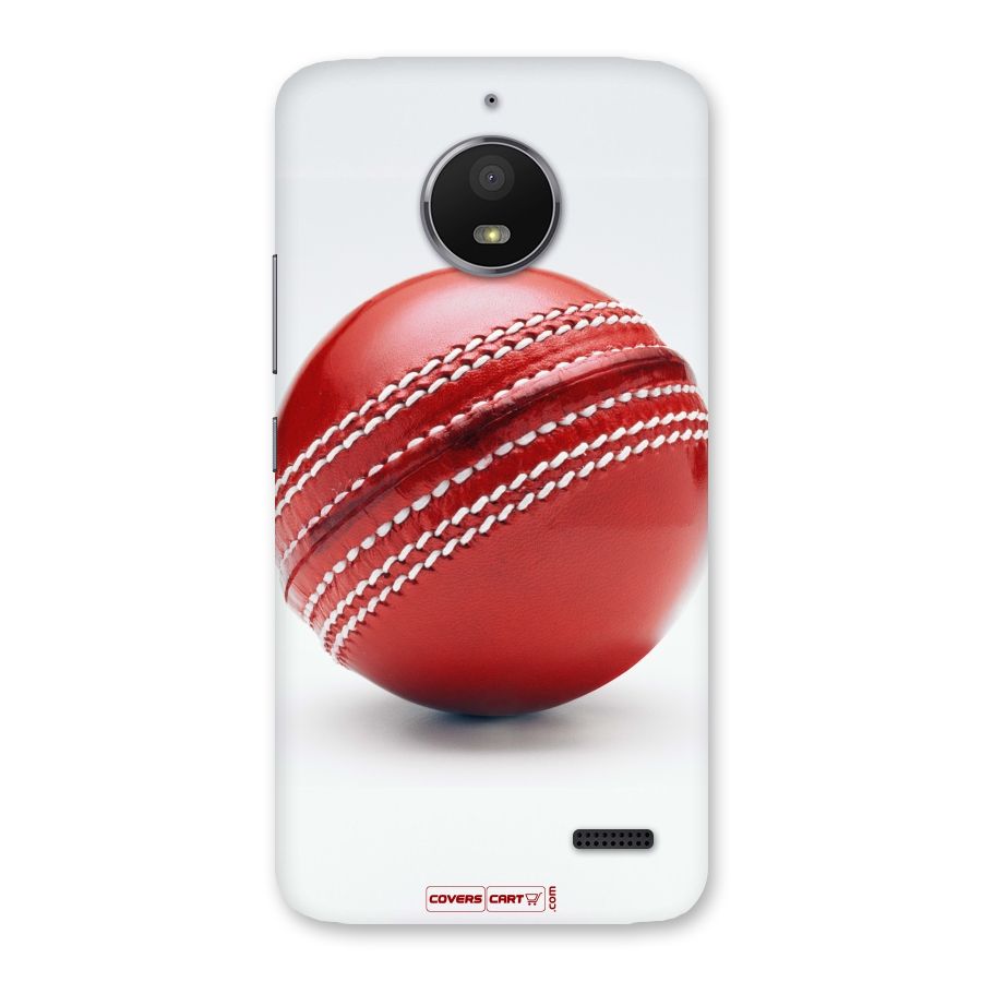 Red International Cricket Ball Back Case for Moto E4