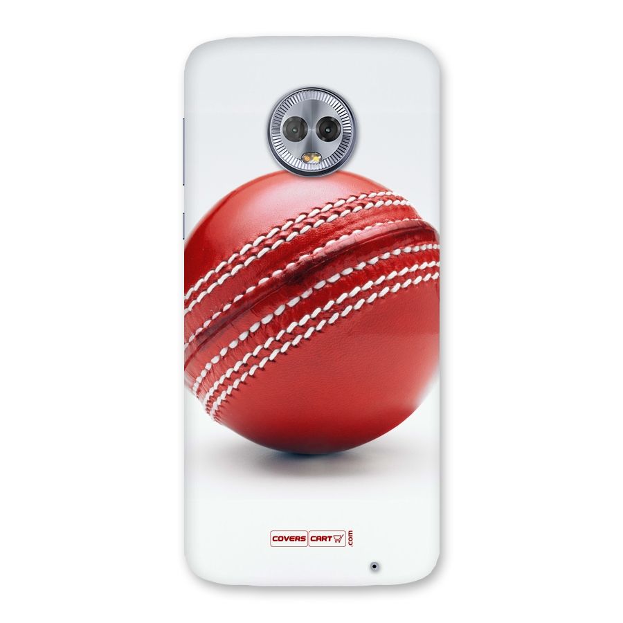 Red International Cricket Ball Back Case for Moto G6 Plus