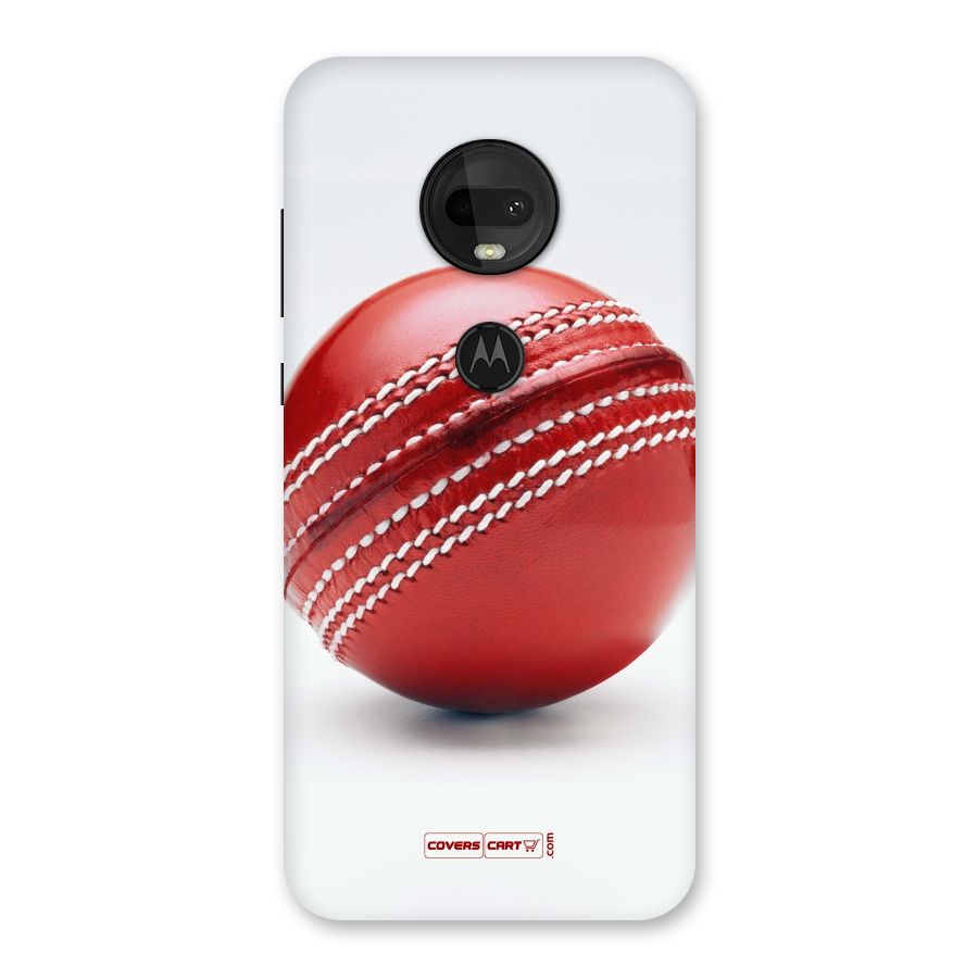 Red International Cricket Ball Back Case for Moto G7