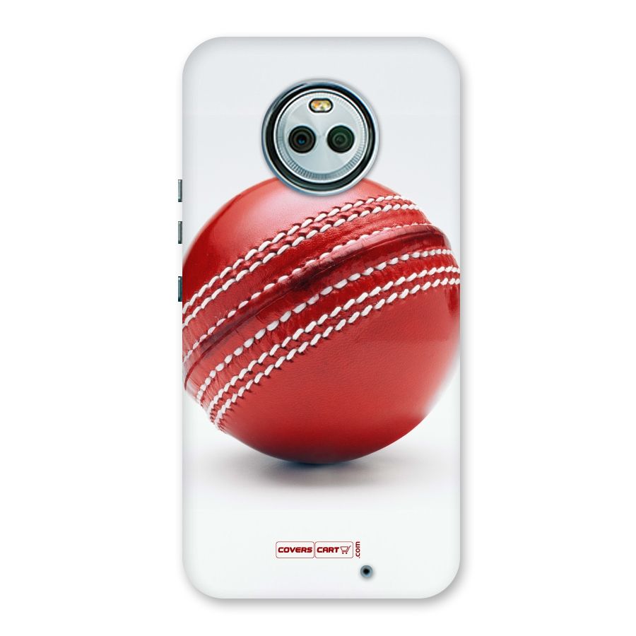 Red International Cricket Ball Back Case for Moto X4