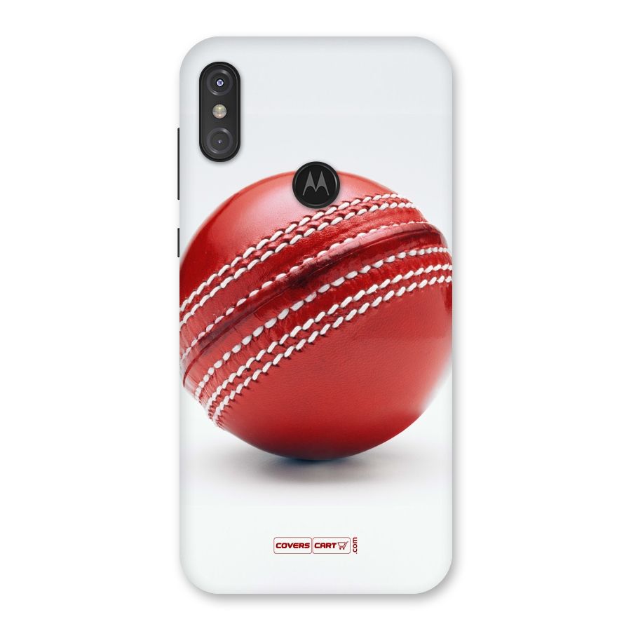 Red International Cricket Ball Back Case for Motorola One Power