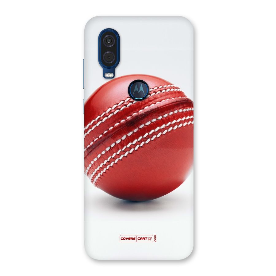 Red International Cricket Ball Back Case for Motorola One Vision
