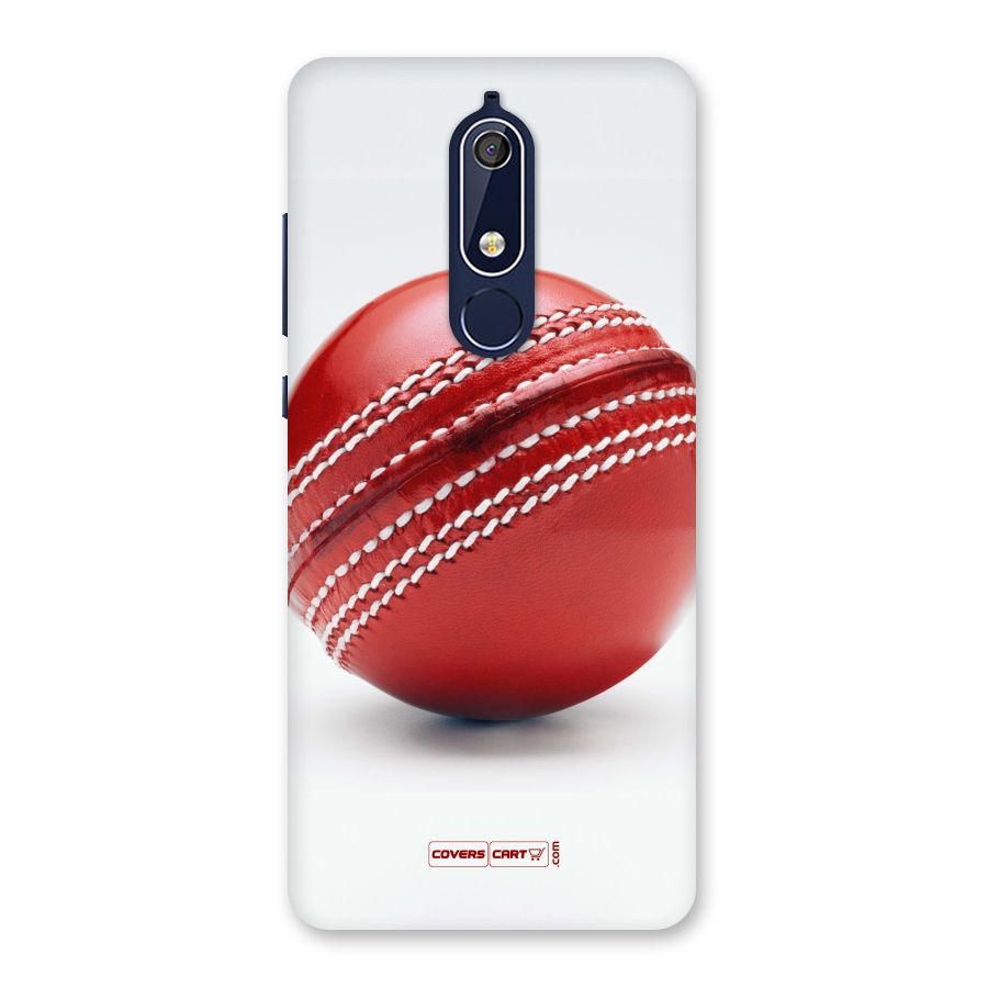 Red International Cricket Ball Back Case for Nokia 5.1