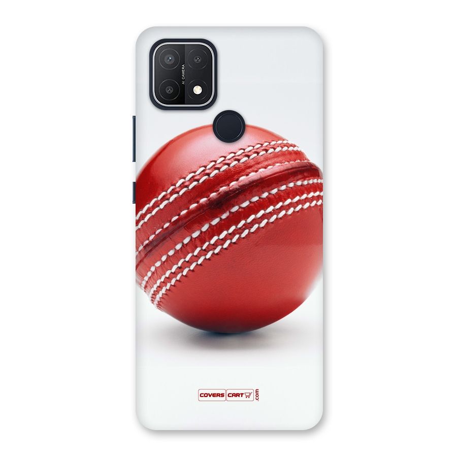 Red International Cricket Ball Back Case for Oppo A15