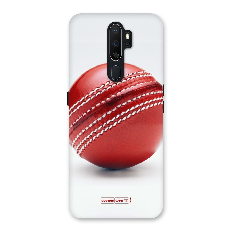 Red International Cricket Ball Back Case for Oppo A5 (2020)