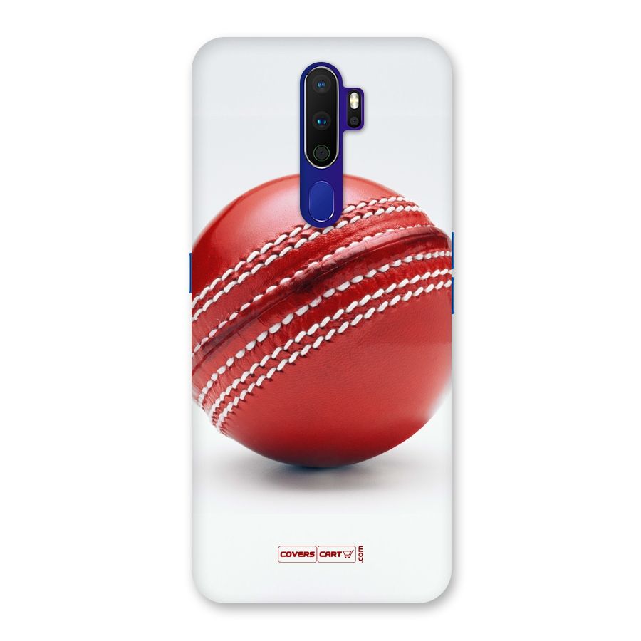 Red International Cricket Ball Back Case for Oppo A9 (2020)