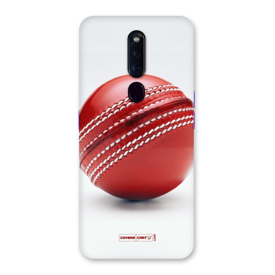 Red International Cricket Ball Back Case for Oppo F11 Pro