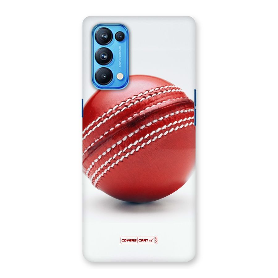 Red International Cricket Ball Back Case for Oppo Reno5 Pro 5G