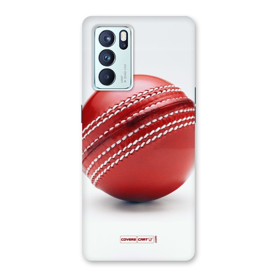 Red International Cricket Ball Back Case for Oppo Reno6 Pro 5G