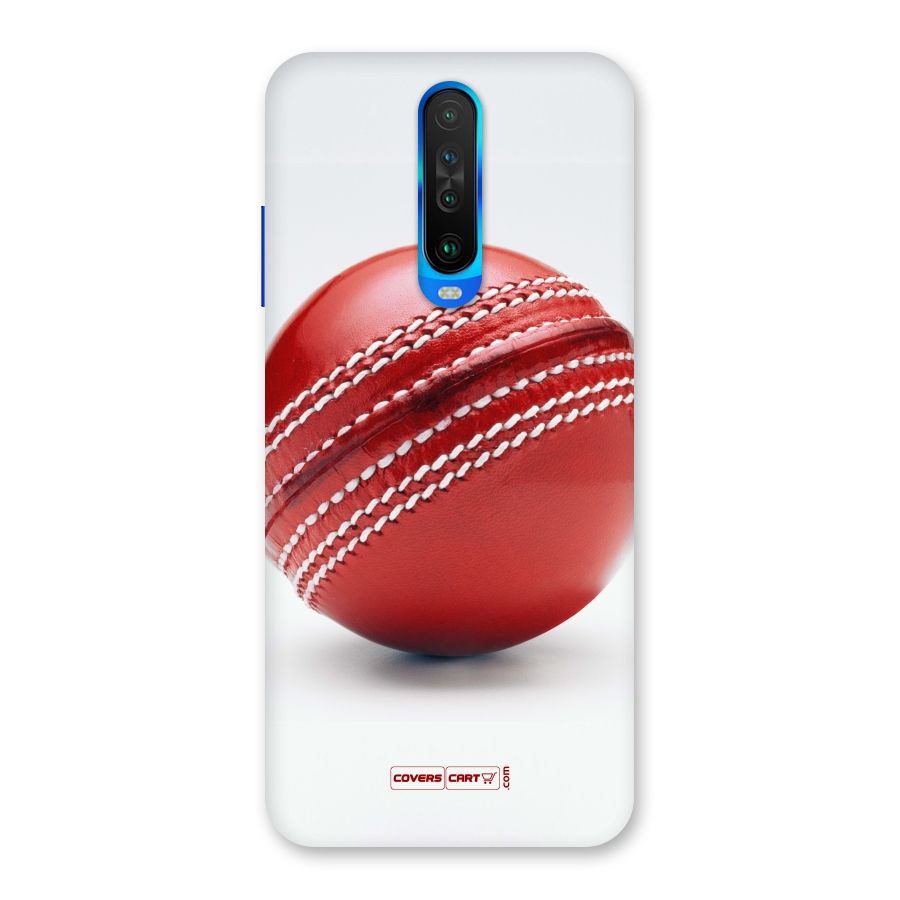 Red International Cricket Ball Back Case for Poco X2