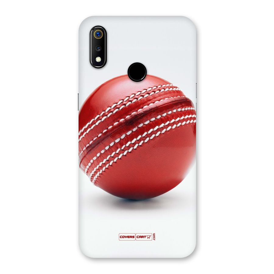 Red International Cricket Ball Back Case for Realme 3
