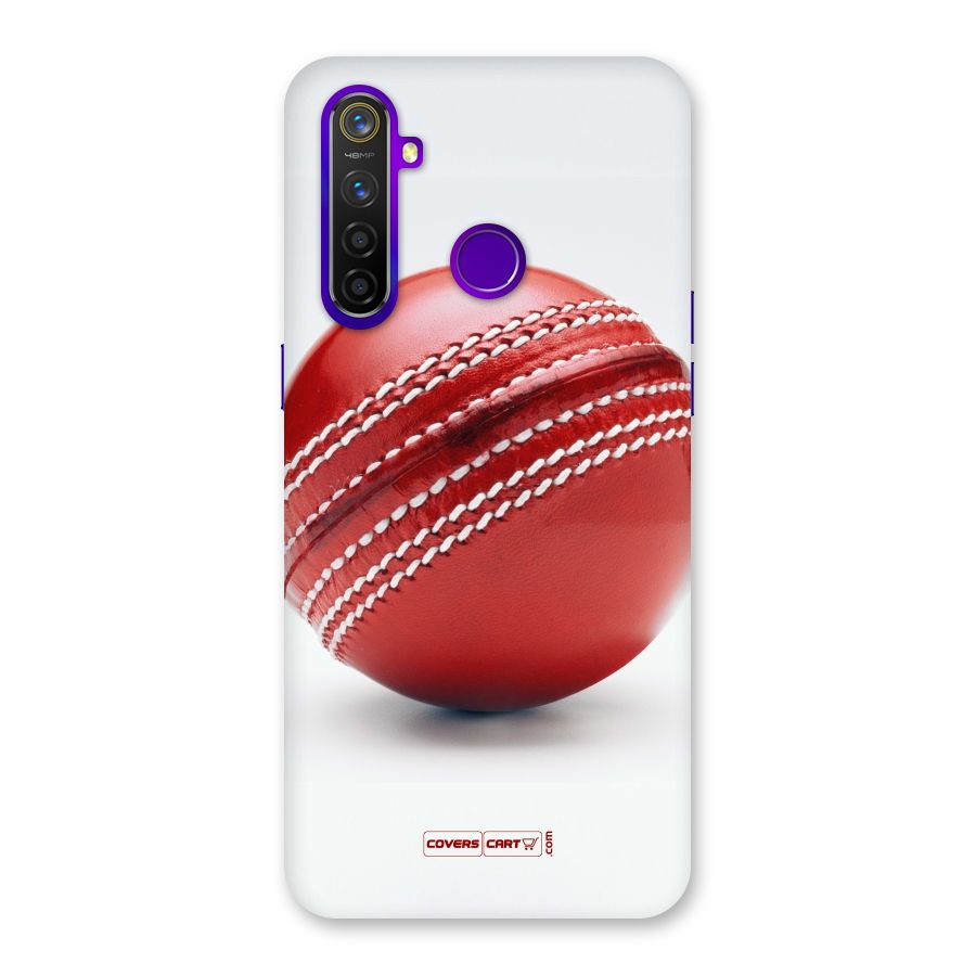Red International Cricket Ball Back Case for Realme 5 Pro