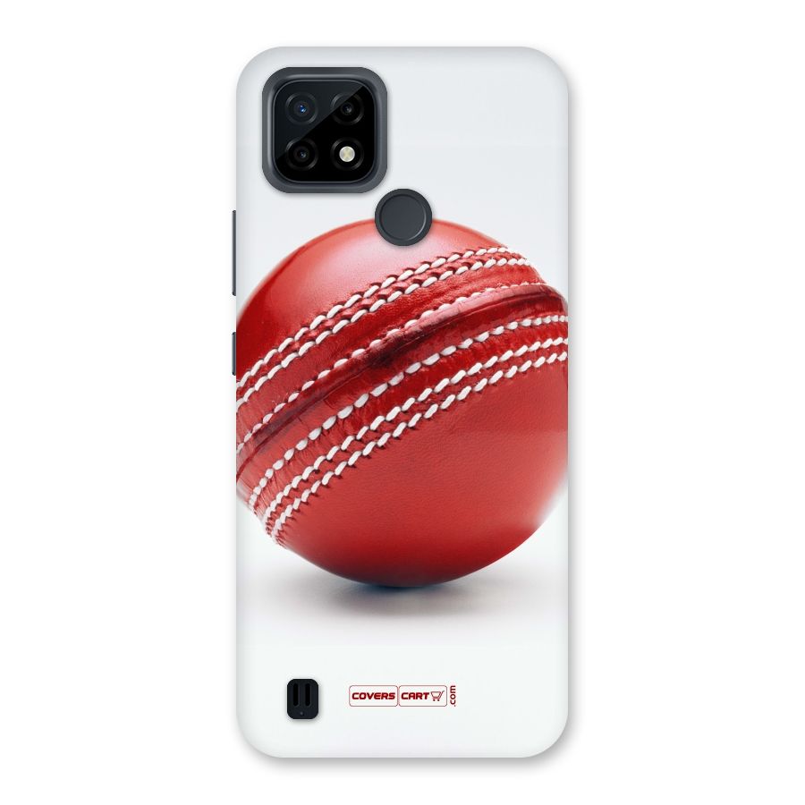 Red International Cricket Ball Back Case for Realme C21