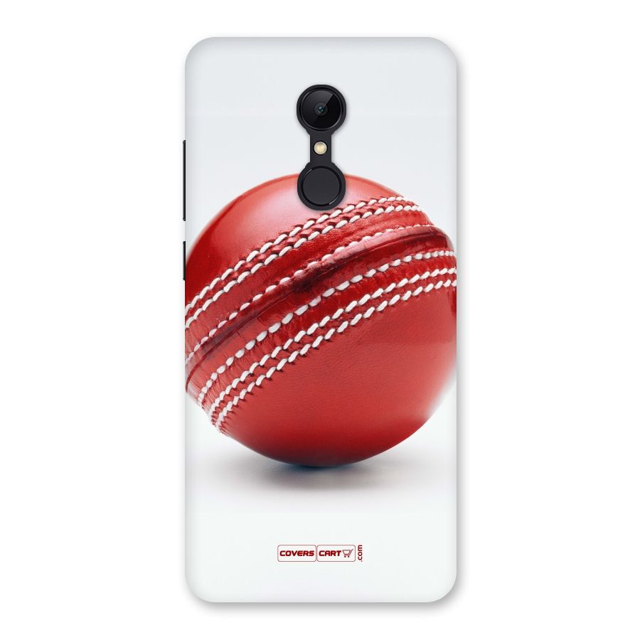 Red International Cricket Ball Back Case for Redmi 5