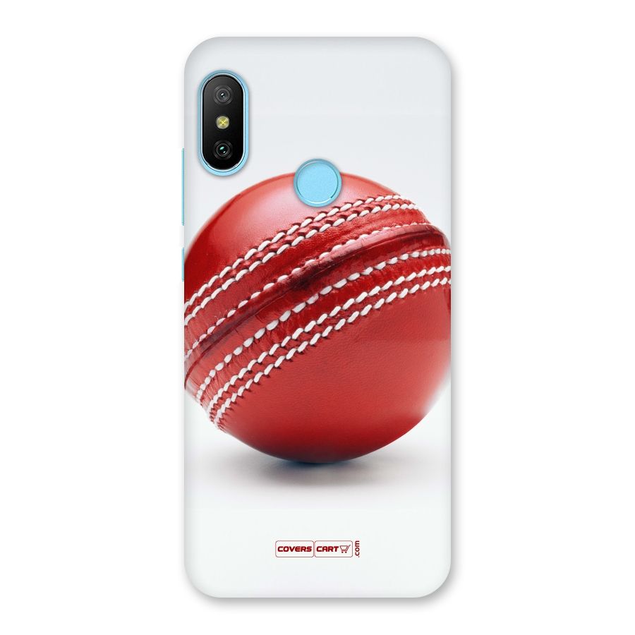 Red International Cricket Ball Back Case for Redmi 6 Pro