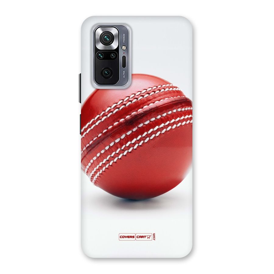 Red International Cricket Ball Back Case for Redmi Note 10 Pro