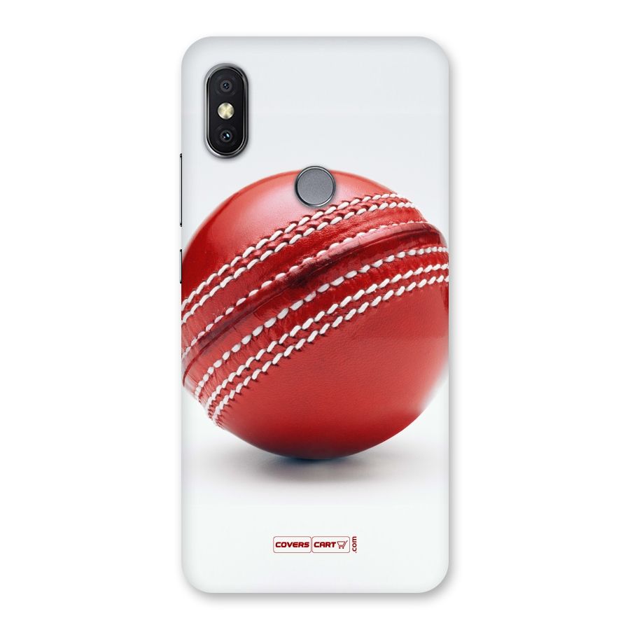 Red International Cricket Ball Back Case for Redmi Y2