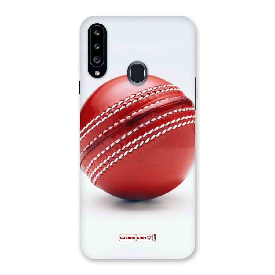 Red International Cricket Ball Back Case for Samsung Galaxy A20s