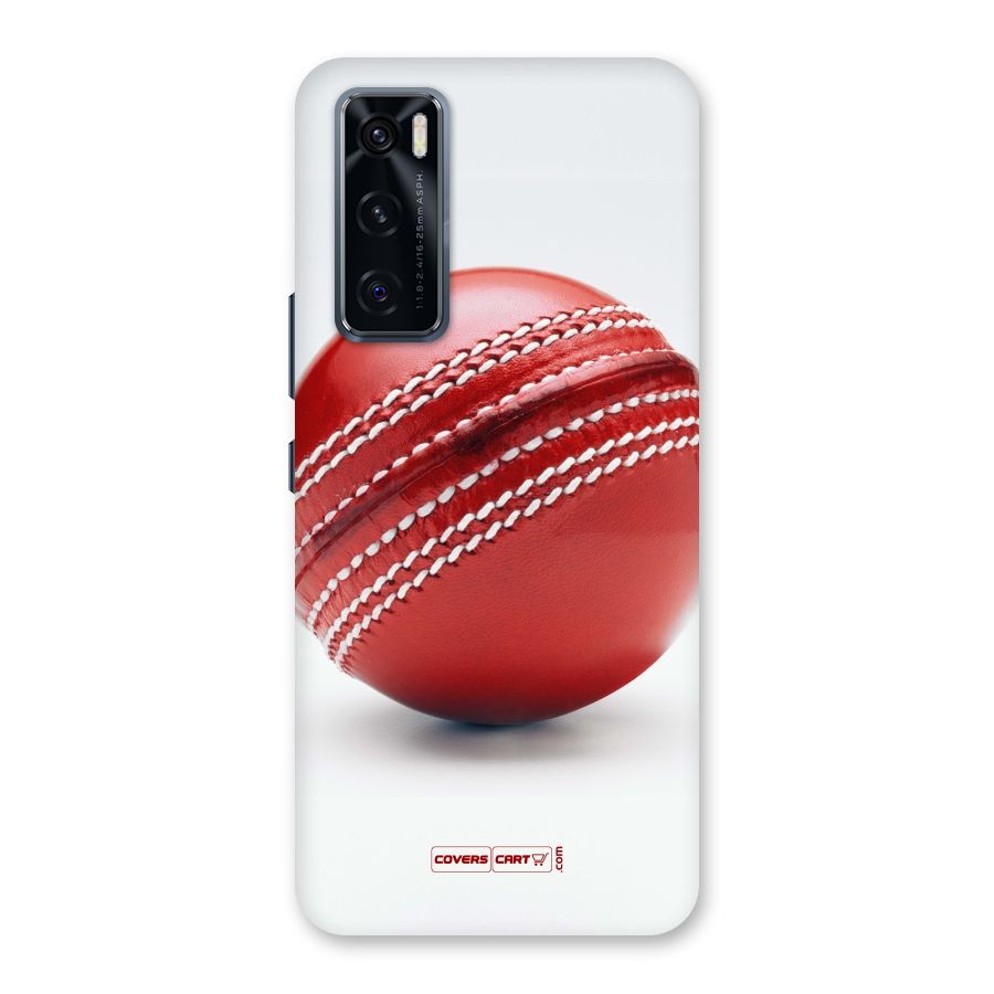 Red International Cricket Ball Back Case for Vivo V20 SE