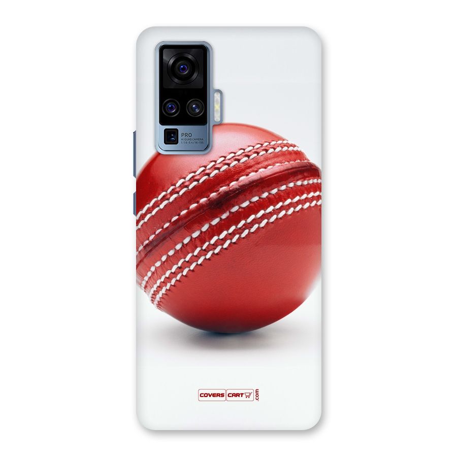 Red International Cricket Ball Back Case for Vivo X50 Pro