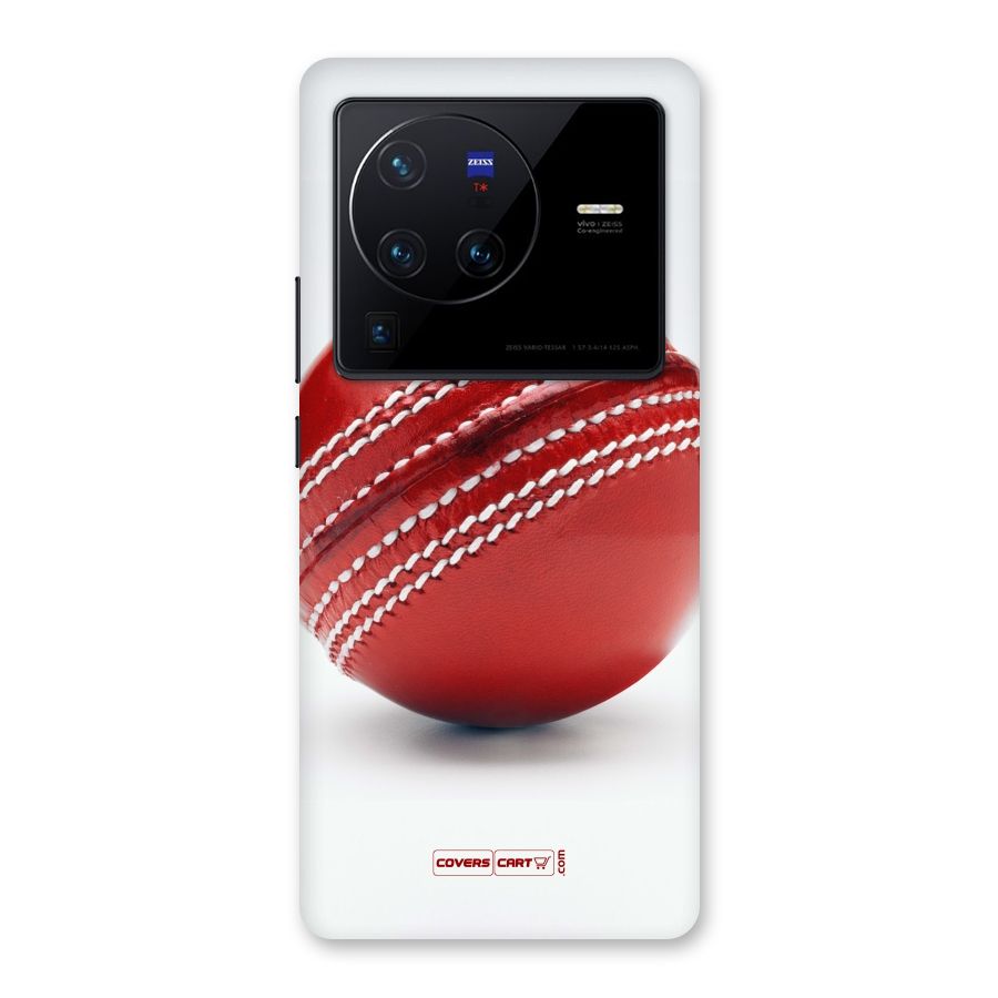 Red International Cricket Ball Back Case for Vivo X80 Pro